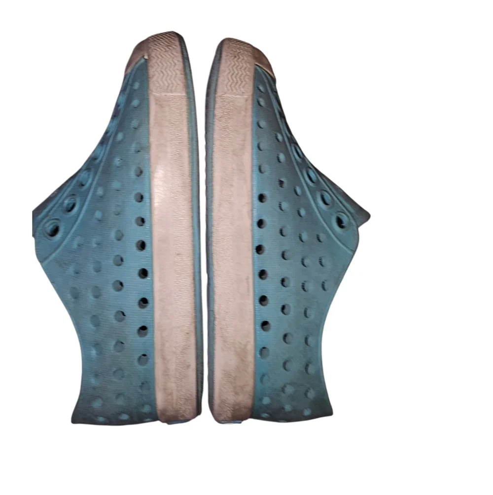 Native Kids Shoes - Light Blue and White